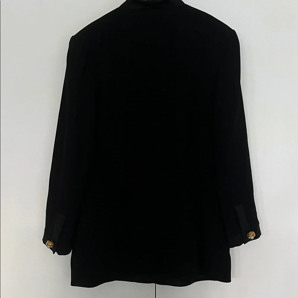 Louis Feraud Black Blazer with Gold Buttons - Picture 13 of 16